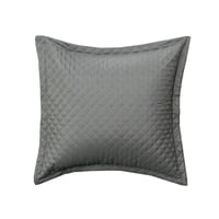 مفرش عايدة قطن مزدوج أبيض ورصاصي عدد القطع 9