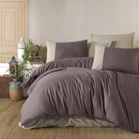 مفرش بيور صيفي مزدوج قطن تركي بني و بيج عدد القطع...