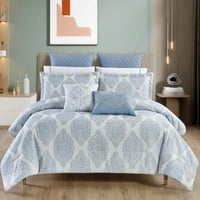 مفرش أتوبوس صيفي مزدوج فاخر رصاصي وسماوي عدد القطع...