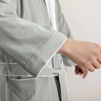 روب منزلي نداف قطن 100% فاخر رصاصي