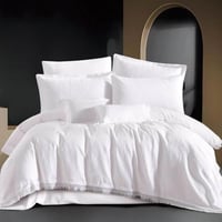 مفرش ليفان مزدوج قطن جاكارد أبيض عدد القطع 8