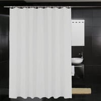 ستارة حمام سادة أبيض مقاس 180x180 سم