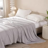 لحاف نداف بارد مزدوج صيفي رصاصي فاتح مقاس 230x180...