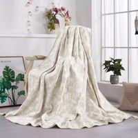 بطانية مايني صيفي مزدوج قطن جاكارد بيج فاتح