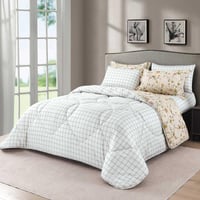 مفرش سمرلاند صيفي مفرد و نص برسومات الزهور كريمي ع...