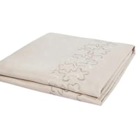 مفرش تايجر مزدوج قطن فاخر جاكارد رصاصي مطرز عدد ال...