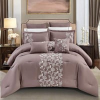 مفرش بينتلي صيفي مزدوج فاخر مطرز روز عدد القطع 10