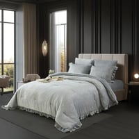 مفرش أماني شتوي فرو رصاصي فاتح