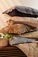 مفرش دايموند شتوي مزدوج فاخر مخمل بيج عدد القطع 3