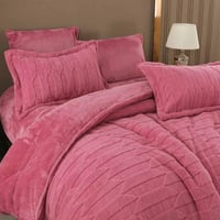 مفرش وعد شتوي فاخر مفرد ونص فرو موف عدد القطع 4