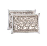 مفرش ميرا مزدوج جاكارد قطن مطرز فاخر بيج عدد القطع...