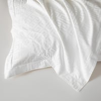 مفرش فندقي نمط هندسي يوناني مزدوج قطن أبيض 500 غرز...