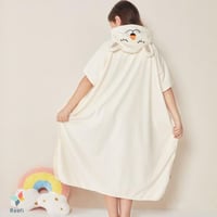 منشفة كابا ريفي بأزرار و غطاء رأس اوف وايت طقطق عم...