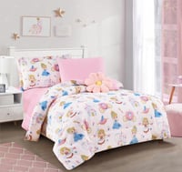 مفرش أطفال هوب شتوي أبيض وردي متعدد الألوان عدد ال...