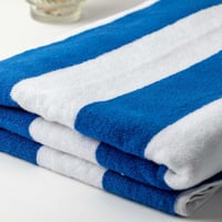 منشفة بحر مقاس 160*90سم قطن أبيض وأزرق