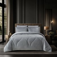 مفرش سها شتوي مخمل مزدوج رصاصي عدد القطع 6