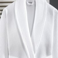 روب نداف - قطن 100% فاخر - تركي - تصميم وافل - أبي...