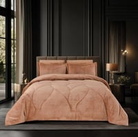 مفرش سها شتوي مخمل كوين جملي عدد القطع 4