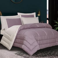 مفرش كادي صيفي مفرد و نص قطن ليلكي عدد القطع 4