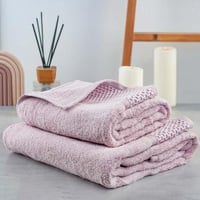 منشفة قطن 100% – مطرز وردي