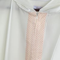 شرشف صلاة أبيض وردي مقاس 160x70سم