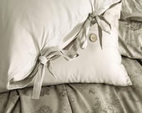 مفرش سرور مزدوج قطن زيتي فاتح برسومات الزهور عدد ا...