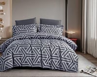 مفرش فيينا مزدوج جاكارد قطن فاخر مطرز رصاصي عدد ال...