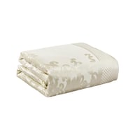 مفرش فيلتون مزدوج قطن جاكارد كريمي عدد القطع 10