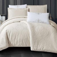 مفرش جولفيتو صيفي مزدوج جاكارد فاخر بيج عدد القطع...