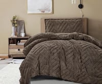 مفرش ماركوبولو فرو شتوي مفرد ونص بني عدد القطع 3