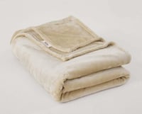 بطانية شتوي مخمل ناعم بيج