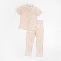 طقم بيجامة نسائية صيفية وردي فاتح