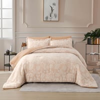 مفرش وودن صيفي مفرد ونص جاكارد فاخر بيج عدد القطع...