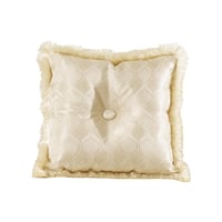 مفرش فلورانسا مزدوج قطن فاخر جاكارد بيج فضي مطرز ع...