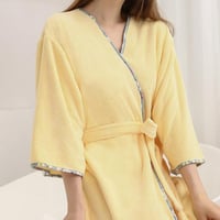 روب استحمام ريفي فاخر مفرد ليموني