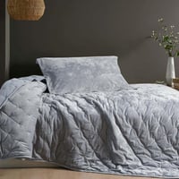 مفرش دايموند شتوي مزدوج فاخر مخمل رصاصي عدد القطع...