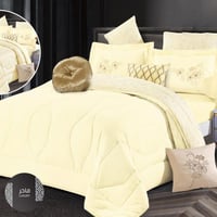 مفرش فيست صيفي مزدوج قطن فاخر سكري عدد القطع 11