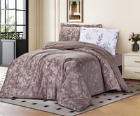 مفرش راما شتوي مزدوج جاكارد روز عدد القطع 7