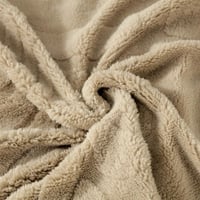 مفرش وورم شتوي فرو محفور بيج