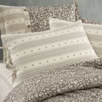 مفرش إنسجام صيفي قطن بني برسومات الزهور