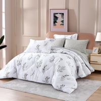 مفرش نوفا صيفي مزدوج أبيض برسومات الزهور عدد القطع...