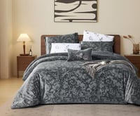 مفرش راما شتوي جاكارد أسود