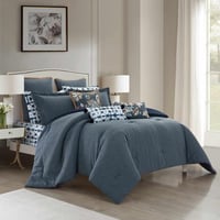 مفرش دنيم صيفي مقاس كوين 150x200 سم فاخر أزرق عدد...