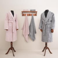 طقم أرواب استحمام ميركو قطن تركي وردي و رصاصي عدد...