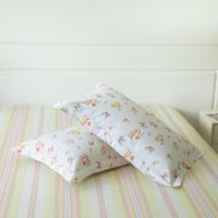 مفرش سمرلاند مزدوج قطن 100% برسومات الزهور أبيض -...