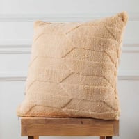 خدادية فرو محفور بحشوة لون بيج