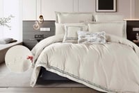 مفرش دانتيلا مزدوج قطن أوف وايت عدد القطع 9