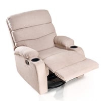 كرسي استرخاء دوار هزاز بيج