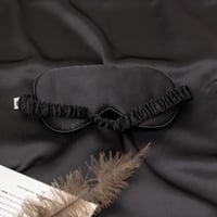 قناع عين للنوم حرير أسود