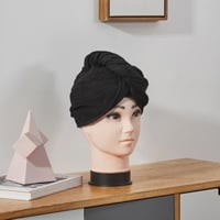 منشفة للشعر قطن نداف أسود 62 × 20 سم